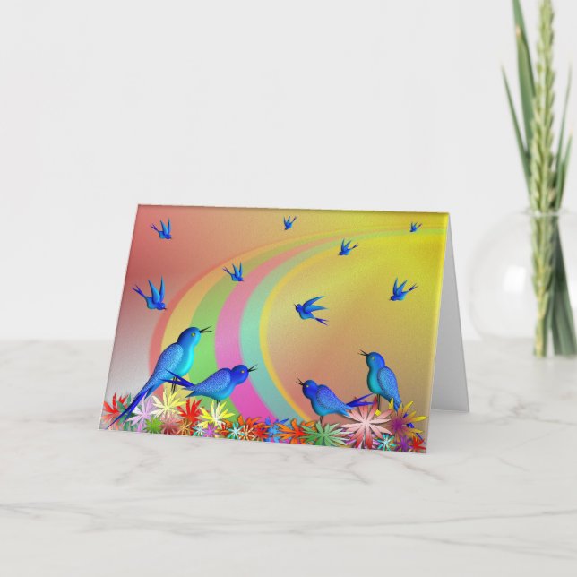 OVER THE RAINBOW greeting card. Card (Front)