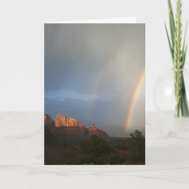 Over the Rainbow in Sedona. Blank inside to write  Card (Front)