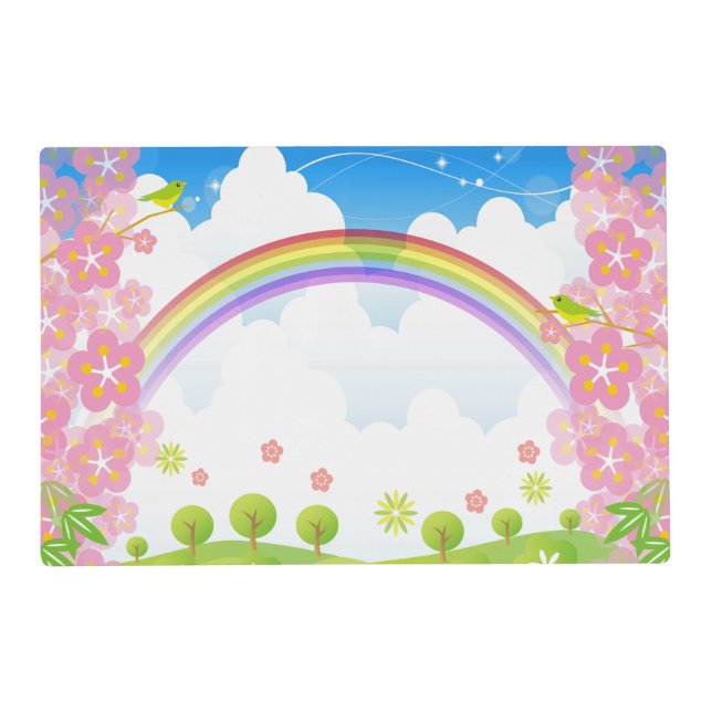 " OVER THE RAINBOW" LAMINATED PLACEMAT. PLACEMAT (Front)