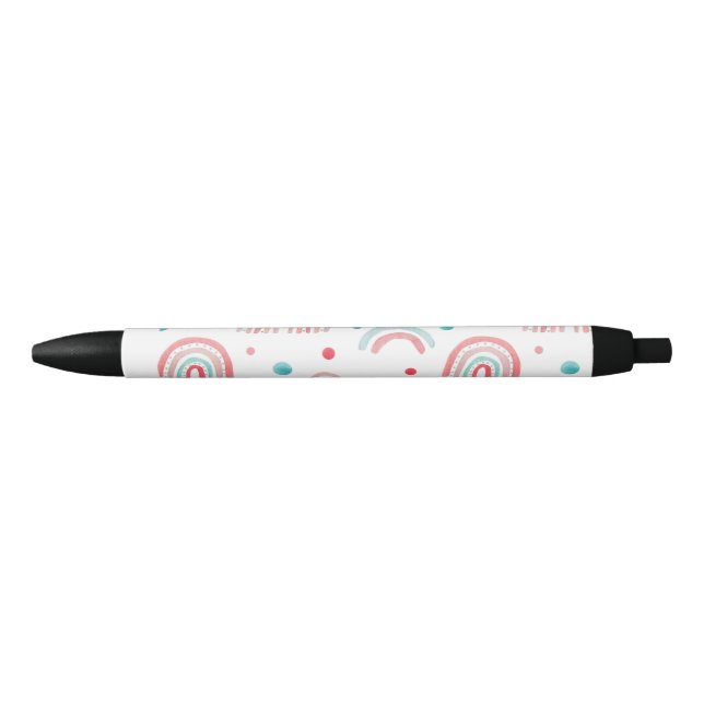 Over the Rainbow Pen in Pink & Blue Pastel Colors (Front)