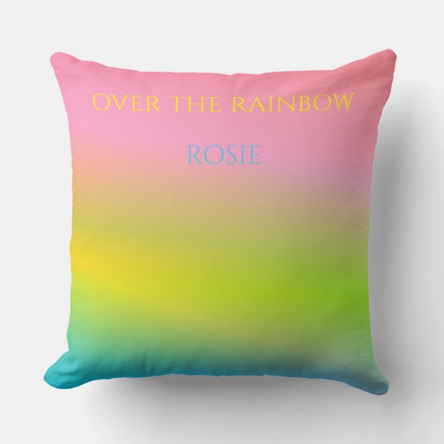 'Over the rainbow' personalized pillow. Throw Pillow (Front)