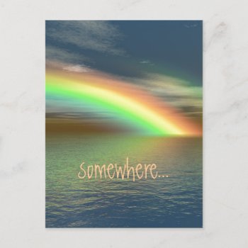 Over The Rainbow Postcard by QuoteLife at Zazzle