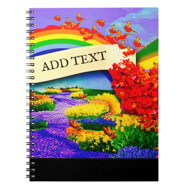 OVER THE RAINBOW Spiral Photo Notebook (Front)