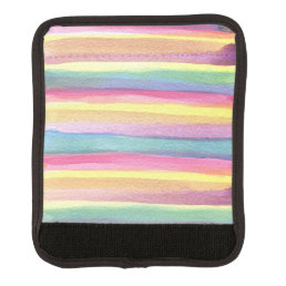 Over the rainbow watercolor luggage handle wrap