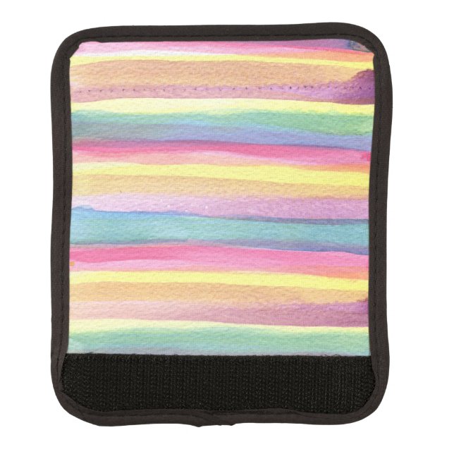Over the rainbow watercolor luggage handle wrap (Front)