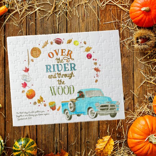 Over the River and Through the Wood Thanksgiving Jigsaw Puzzle