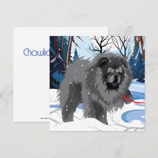 OVER THE RIVER Black Chow mini print cards