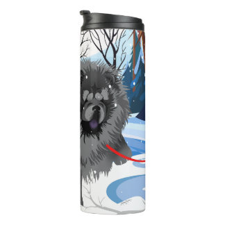 OVER THE RIVER Black Chow thermal tumbler