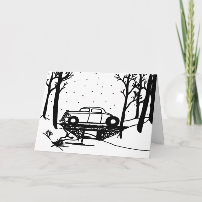 Over The River Christmas Card By Gear4gearheads (Front)