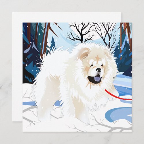 OVER THE RIVER Cream Chow mini print cards