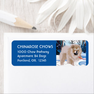 OVER THE RIVER Fawn chow  Address Label Customize