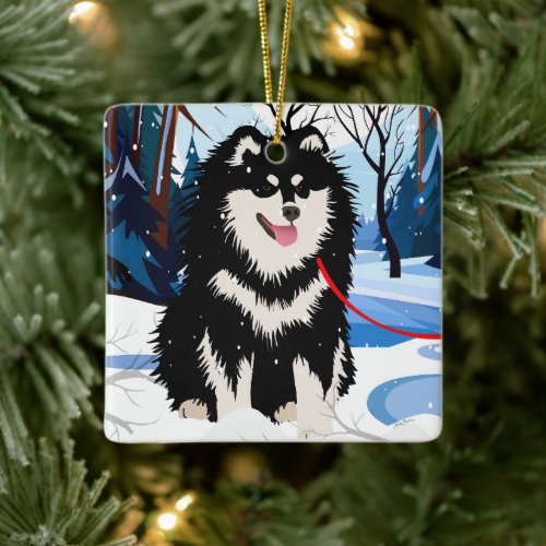 OVER THE RIVER Finnish Lapphund 2023 Ornament