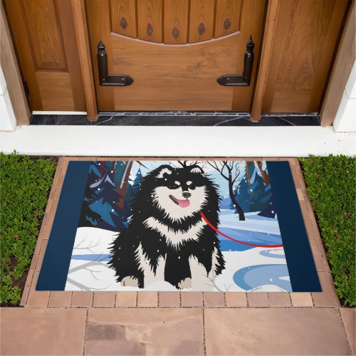 OVER THE RIVER Finnish Lapphund doormat