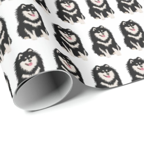 OVER THE RIVER Finnish Lapphund wrapping paper