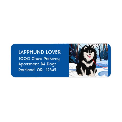OVER THE RIVER Lapphund Address Label Customize