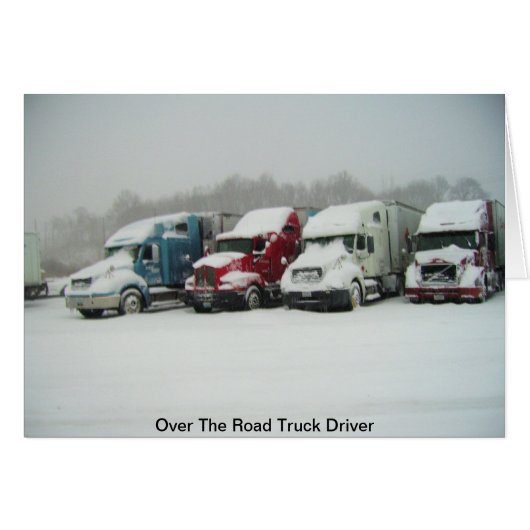 Over The Road Truck Driver Cards (Front Horizontal)