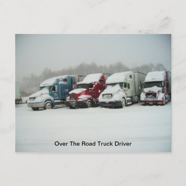 Over The Road Truck Driver Postcard (Front)