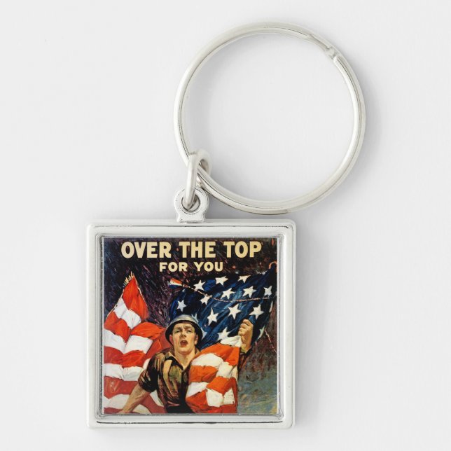Over The Top For You Keychain (Front)