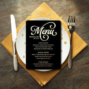 Over the Top Menu Foil Invitation