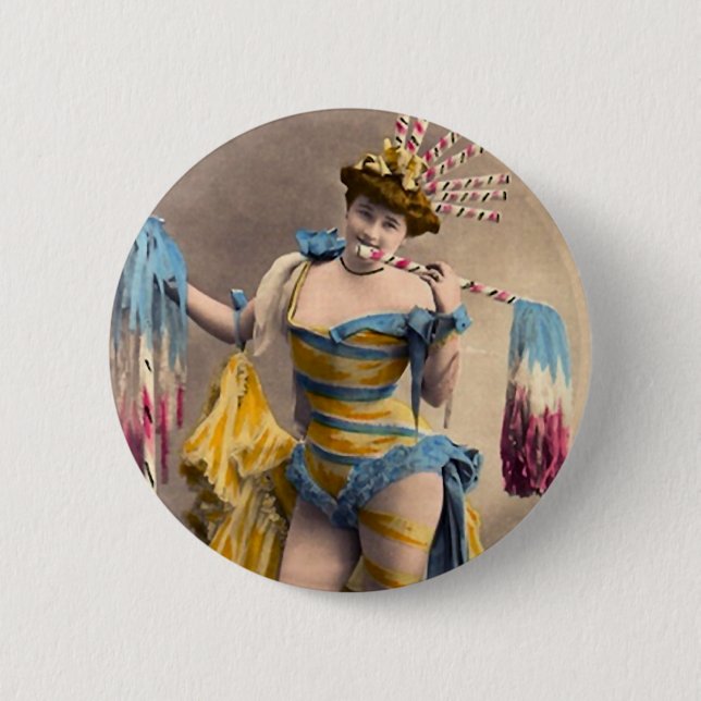 Over the Top Patriotic Pinback Button (Front)