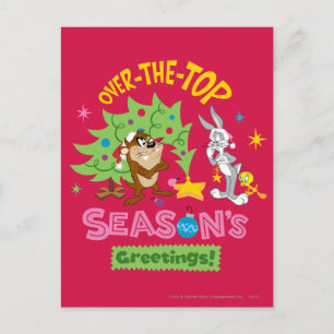 Over The Top Season's Greetings Holiday Postcard