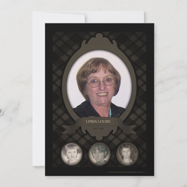 over the years photo memorial announcements (Front)