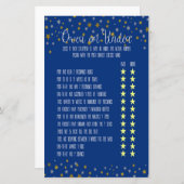 Over Under Little Star Baby Shower Game (Front/Back)