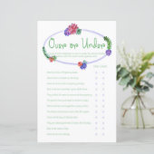 Over-Under Succulent Baby Shower Game (Standing Front)