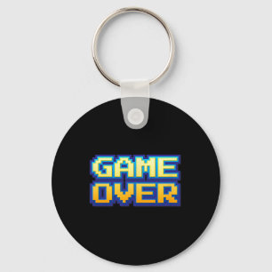 Over Vintage Retro Video Game Arcade 80s 90s  Keychain