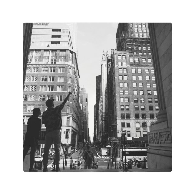 Over Yonder: New York Public Library  Metal Print (Front)
