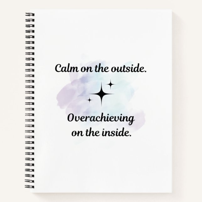 Overachiever's Spiral-Bound Hardcover Notebook  (Front)