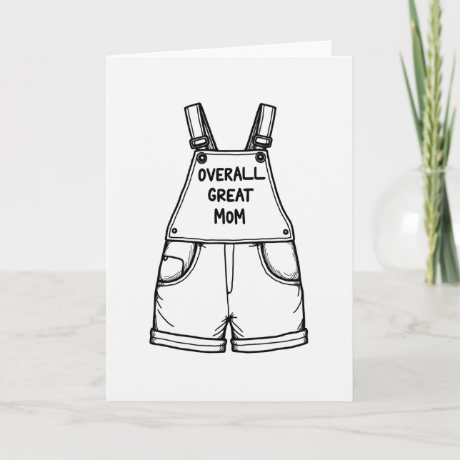 Overall Great Mom Art Card (Front)