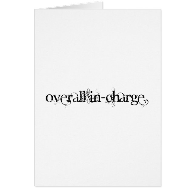 Overall In-Charge Cards (Front)