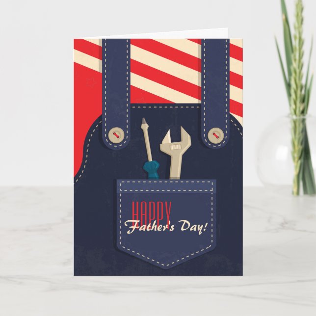 Overalls Red T-Shirt Invitation (Front)