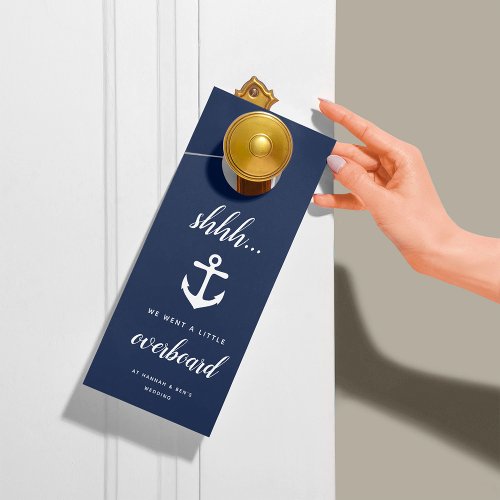 Overboard  Do Not Disturb Wedding Hotel Door Hanger