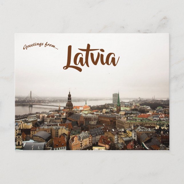 Overcast Day in Riga Latvia Postcard (Front)