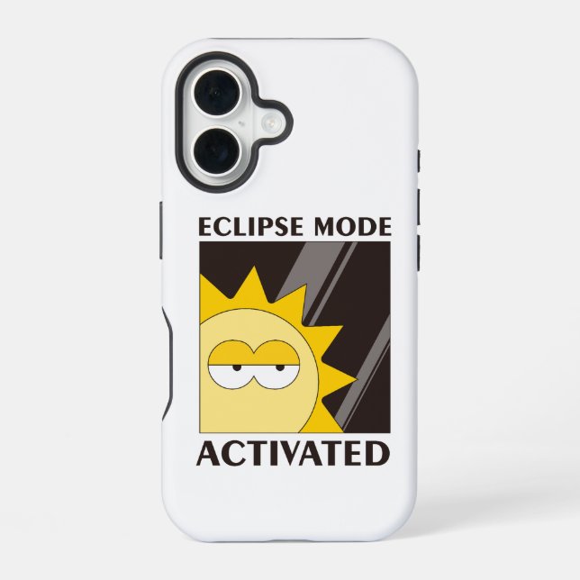 overcast sun on black background iPhone case (Back)