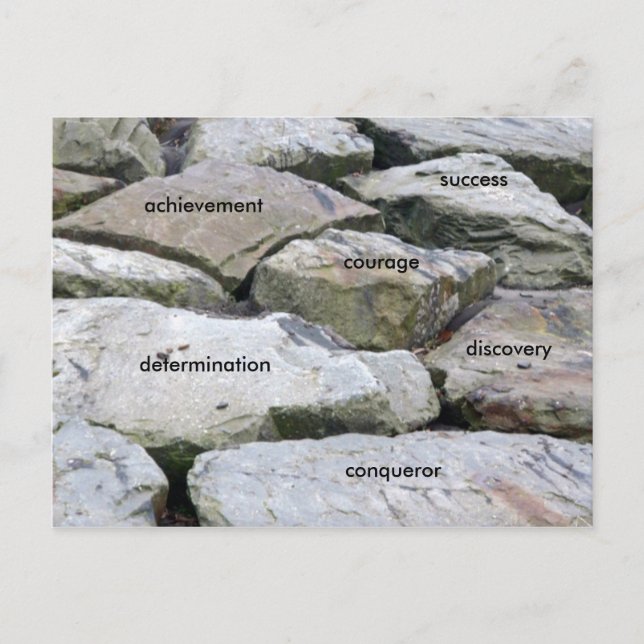 Overcoming obstacles! postcard (Front)