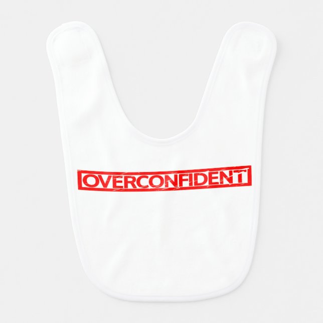 Overconfident Stamp Baby Bib (Front)
