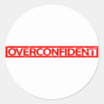 Overconfident Stamp Classic Round Sticker