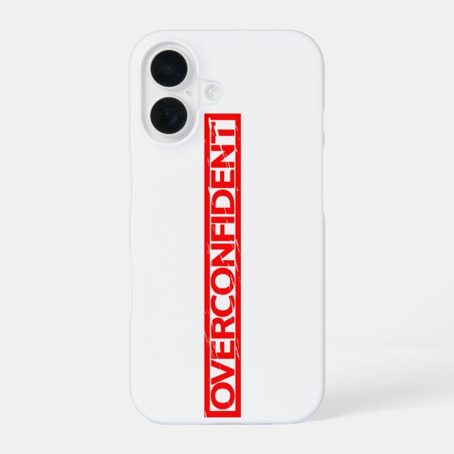 Overconfident Stamp Iphone Case (Back)
