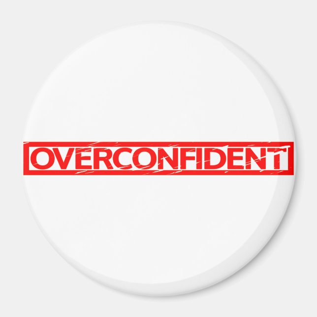 Overconfident Stamp Magnet (Front)