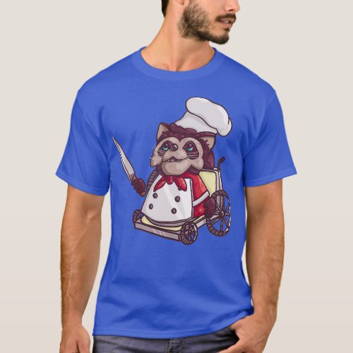 Overcooked Wheelchair Raccoon Chef Premium TShirt 