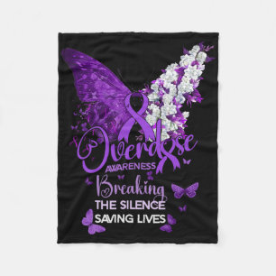 Overdose Awareness Breaking The Silence Saving Liv Fleece Blanket