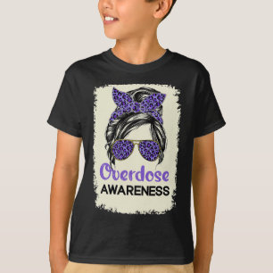 Overdose Awareness Day 2022 Warrior Purple Messy B T-Shirt