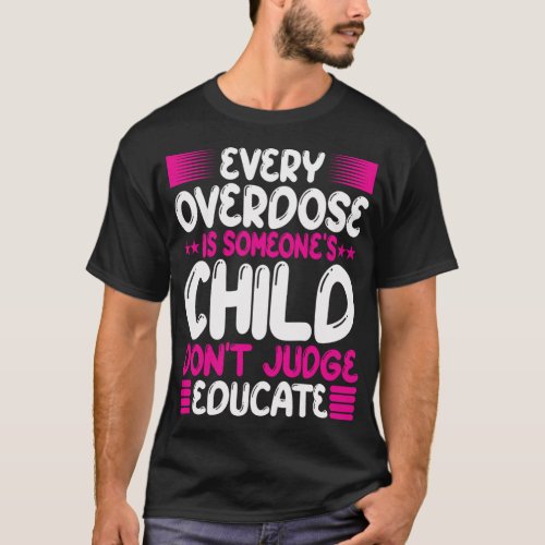 Overdose Awareness _ Dont Judge Purple Ribbon Drug T_Shirt