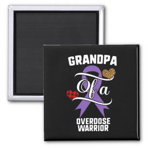 Overdose Awareness Leopard Buffalo Plaid Family Gi Magnet