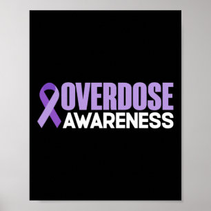 Overdose Awareness Month 2022 Overdose Day Ribbon Poster