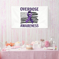 Overdose Awareness Month American Flag Ribbon