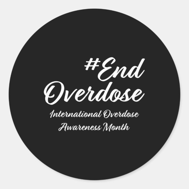 Overdose Awareness Month Classic Round Sticker (Front)